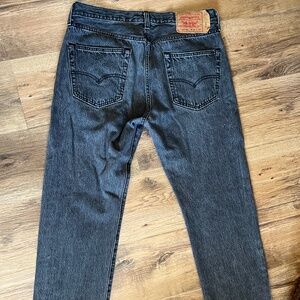 Men's Levis 501 Washed Black/Grey  34 X 32 Excellent